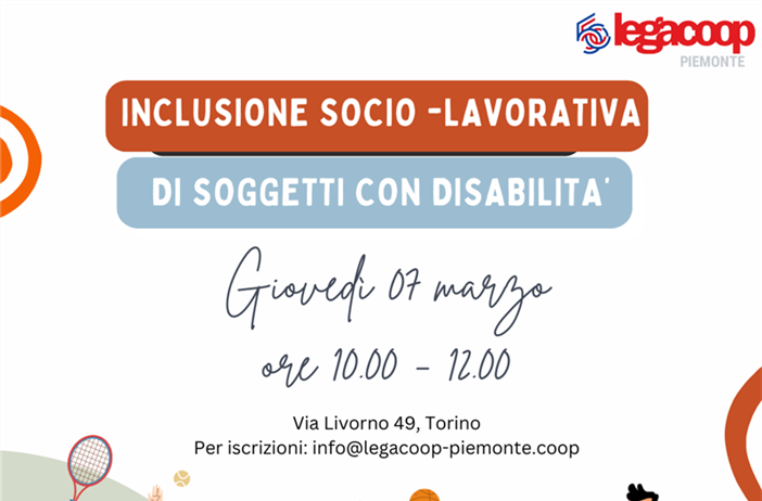 "Progetti per l’inclusione socio-lavorativa di persone con disabilità":...