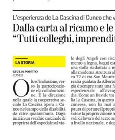 La cooperativa La Cascina di Cuneo incontra la ministra per la...