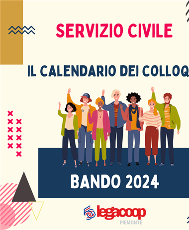 CALENDARIO COLLOQUI DI SELEZIONE - BANDO SERVIZIO CIVILE DEL 2024...