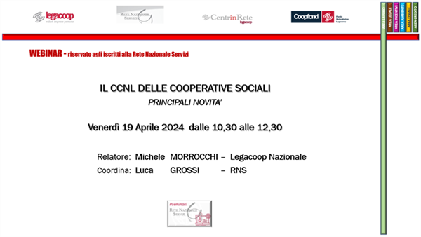 Webinar RNS – “Il CCNL delle cooperative sociali”