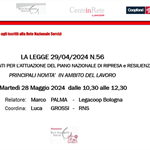 Webinar RNS - "La Legge 29/04/2024 N.56"