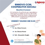 Q&A online sul rinnovo CCNL Cooperative Sociali - venerdì 7 giugno ore 10