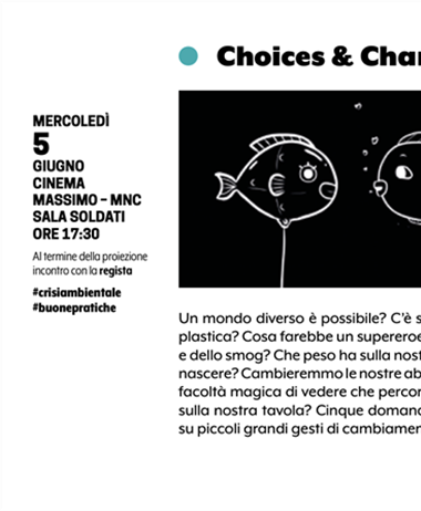 Cinemambiente 2024, Zenit presenta “Choices & Changes”