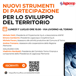 Evento "Nuovi Strumenti di Partecipazione per lo Sviluppo del Territorio” - 1° luglio ore 10.30