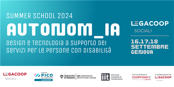 LegacoopSociali, Summer School 2024: AUTONOM_IA. Design e tecnologia a supporto dei servizi per le persone con disabilità