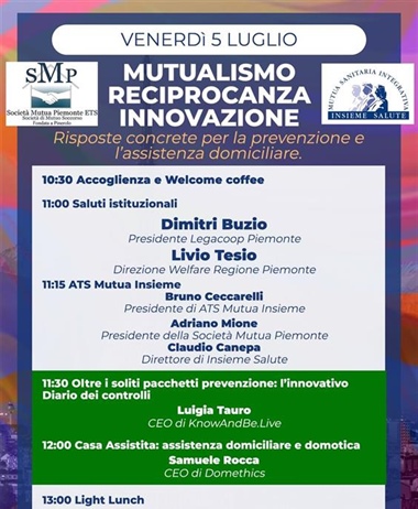 “Mutualismo, Reciprocanza, Innovazione”: il 5 luglio per parlare di...