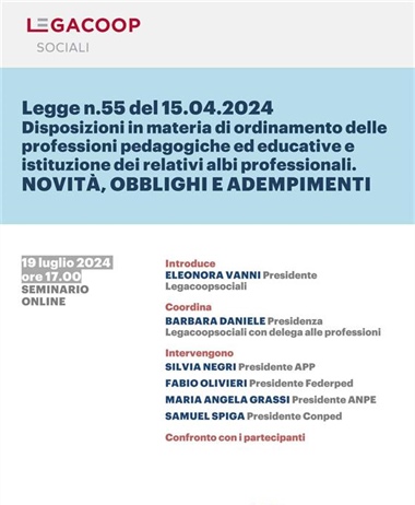 Ordinamento delle professioni pedagogiche ed educative e istituzione...