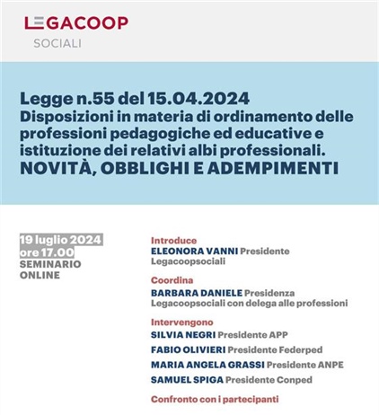 Ordinamento delle professioni pedagogiche ed educative e istituzione...