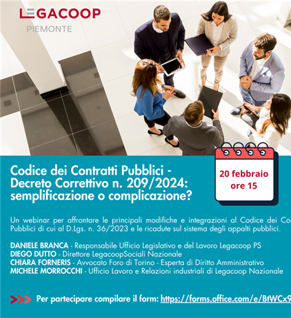 Webinar sul Decreto Correttivo del Codice dei Contratti: giovedì 20...