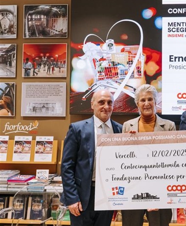 Nova Coop dona alla Fondazione Piemontese per la Ricerca sul Cancro...