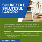Sicurezza e salute sul lavoro: II webinar di diritto penale - 8 aprile ore 15