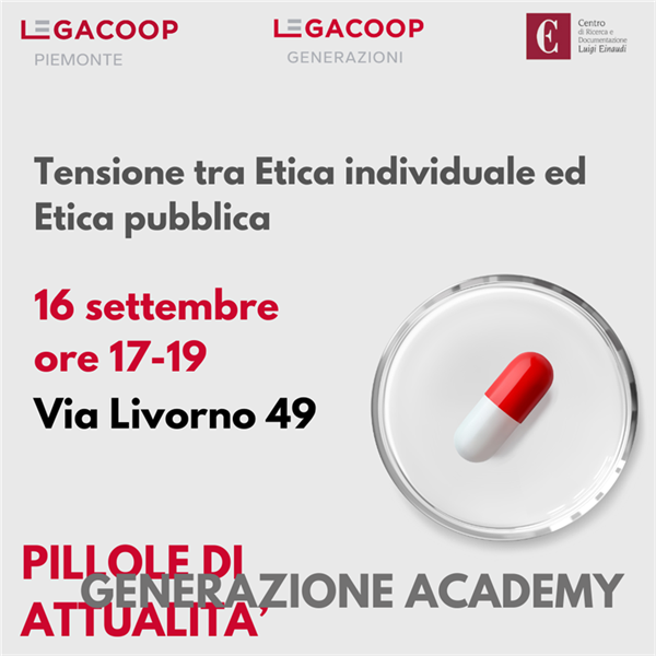 Pillole di attualità: ripartono gli incontri di approfondimento di Generazioni Piemonte