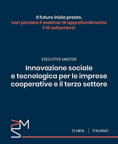 Executive Master in "Innovazione sociale e tecnologia per le imprese...