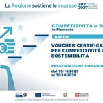 Voucher certificazioni PMI per competitività e sostenibilità 2025 – Incontri territoriali
