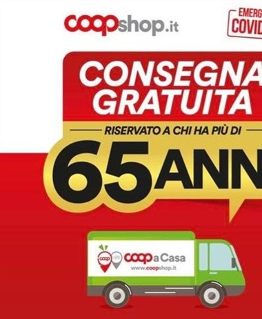 Consegna a domicilio GRATUITA over 65 anni