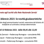 WEBINAR- La legge di bilancio 2021: le novità giuslavoristiche