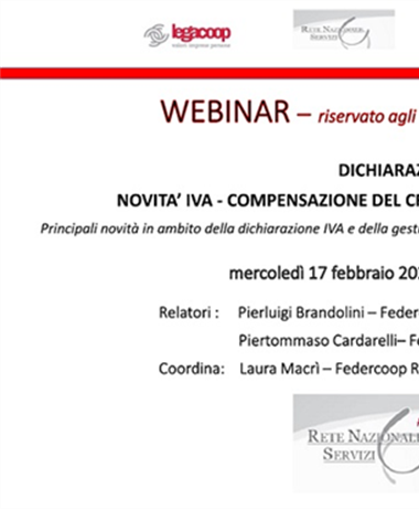 Dichiarazione Iva, un webinar per conoscere tutte le novità