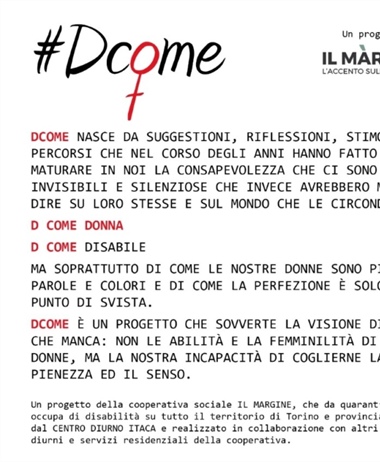 Con il progetto DCOME Il Margine racconta le donne