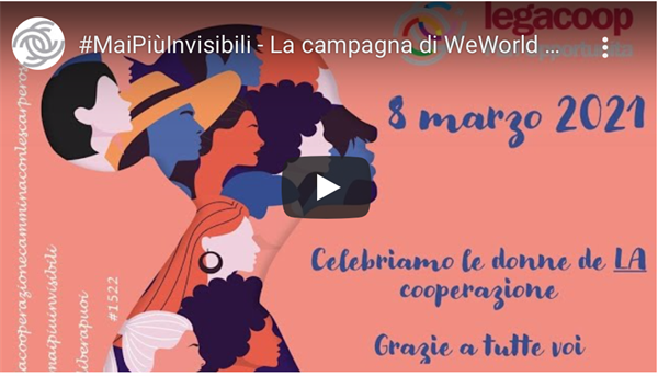 Legacoop aderisce a #maipiùinvisibili contro la violenza sulle donne