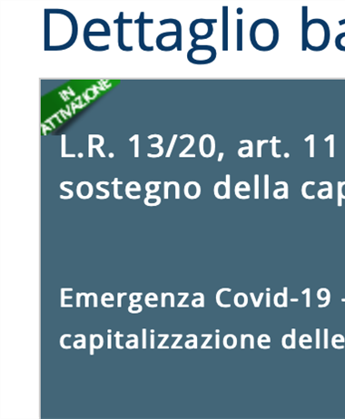 Al via il bando di sostegno alla capitalizzazione delle PMI