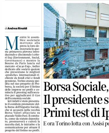 Coopfond e il progetto della Borsa delle imprese sociali