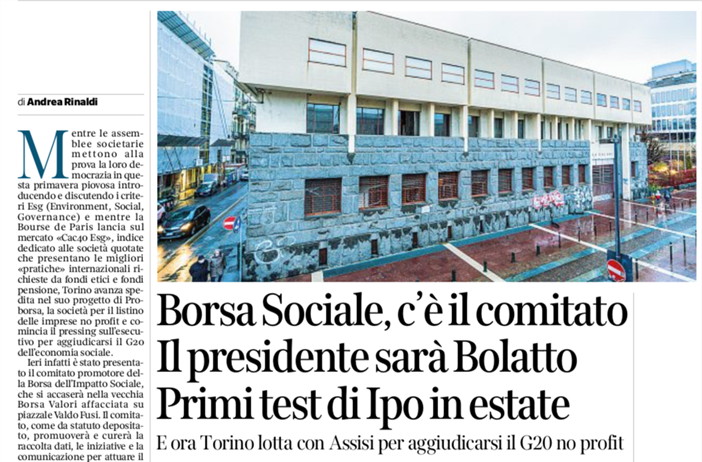 Coopfond e il progetto della Borsa delle imprese sociali
