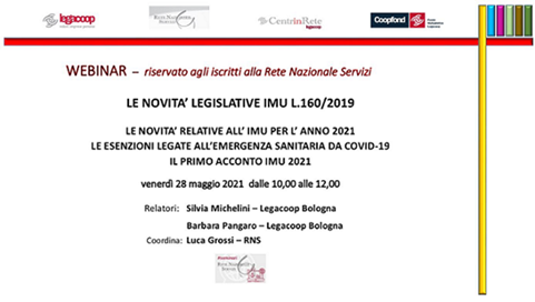 Novità legislative Imu, un webinar per approfondire