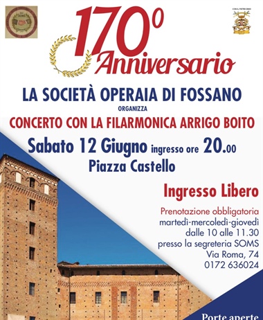 La Soms di Fossano festeggia 170 anni