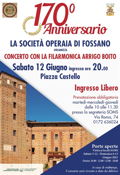 La Soms di Fossano festeggia 170 anni