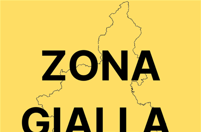 Il Piemonte in Zona Gialla da lunedì 3 Gennaio