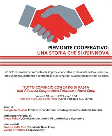 Piemonte Cooperativo: una storia che si (r)innova. Venerdì 18 marzo il...