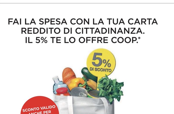 Novacoop sconto sulla spesa per chi ha diritto al Reddito di Cittadinanza