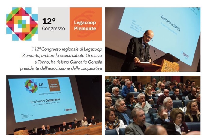 12° Congresso di Legacoop Piemonte. Giancarlo Gonella confermato Presidente